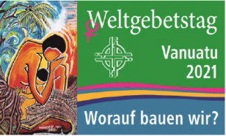 Logo des Weltgebetstags Vanuatu 2021 "Worauf bauen wir?"